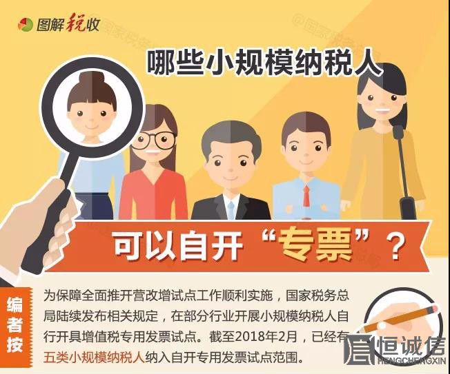 哪些小規(guī)模納稅人可以自己開“專票”？